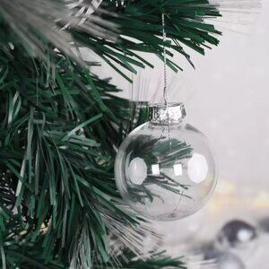 10/1x Clear Fillable Christmas‎ Ball Ornament Christmas Decorative Balls New
